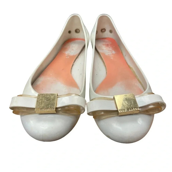 Ted Baker Bow  Ballet Jelly Flats Size 5 - Picture 1 of 10